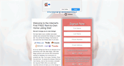 Desktop Screenshot of freelistofrenttoownhomes.com