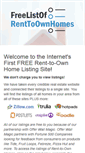 Mobile Screenshot of freelistofrenttoownhomes.com